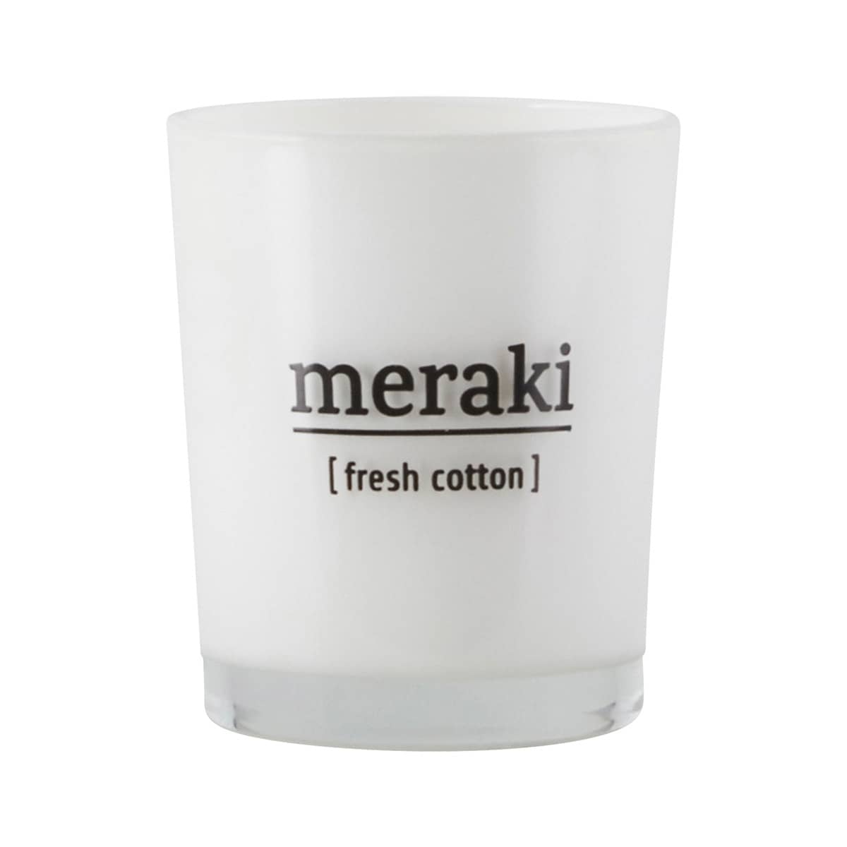 Duftkerze fresh cotton (mini) von meraki edel weiss