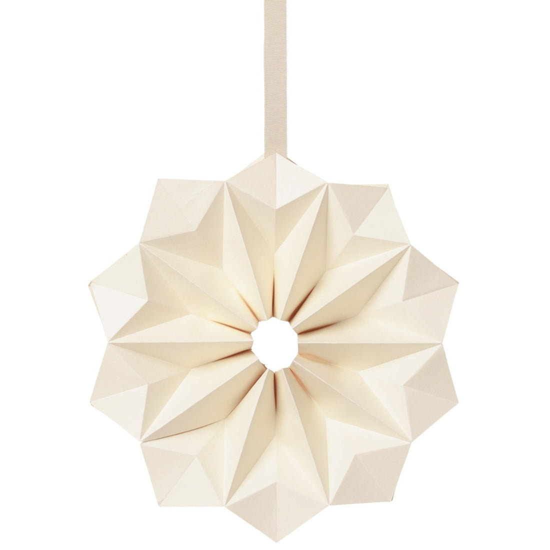 Papierstern Sun von ferm LIVING edel weiss